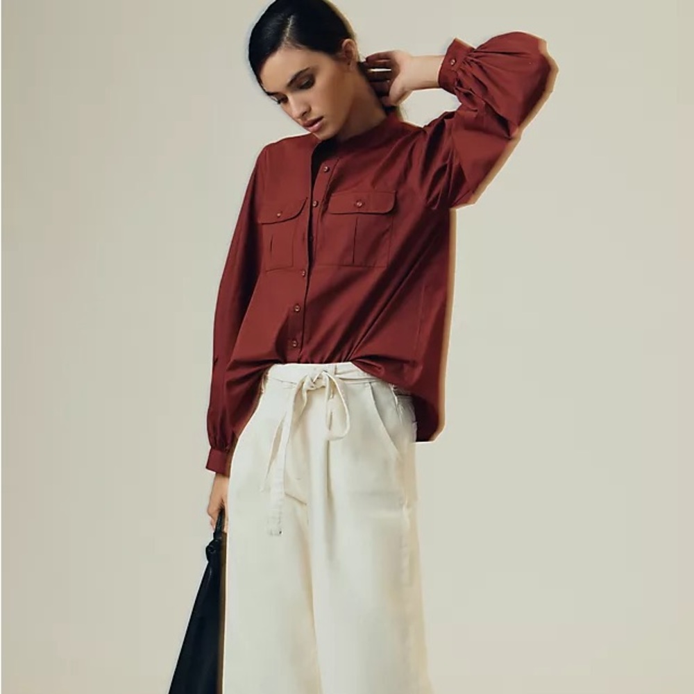Anthro Nikasha utility cargo blouse NWT